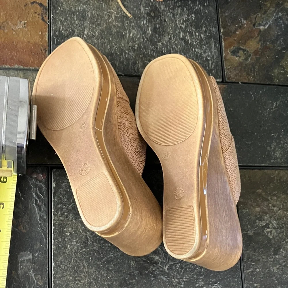Onex Style Dianne Tan Wedge Slide Sandal‎ - Women's Casual Platform Size 6